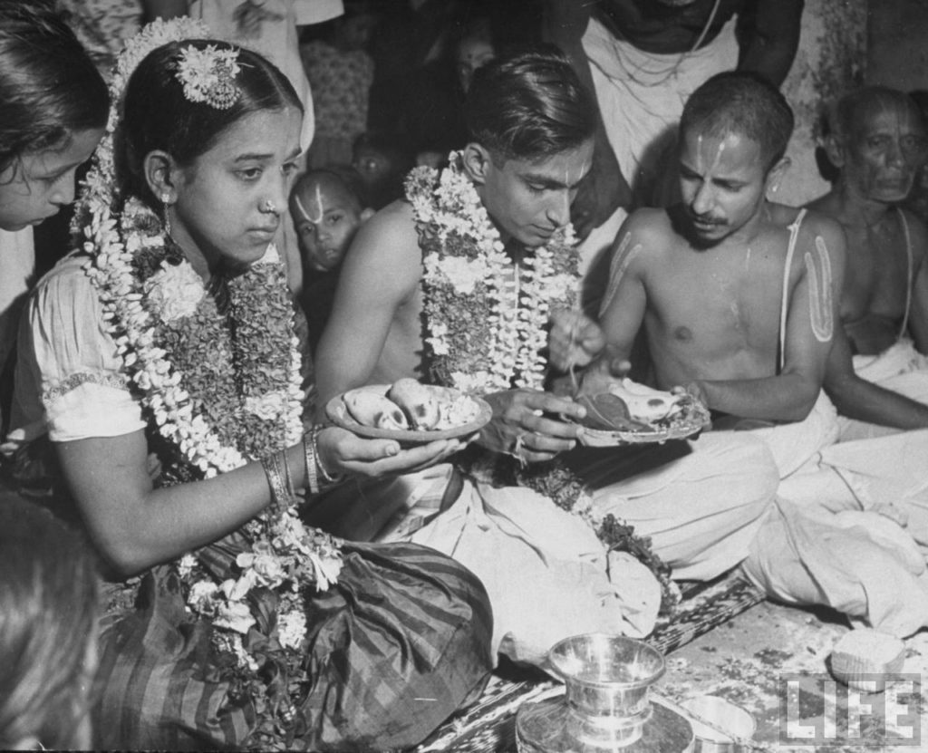 A traditional South Indian wedding ceremony.