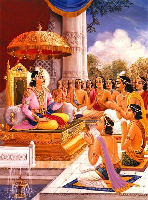 Mahārāja Ṛṣabhadeva, after ruling the world, gave instructions to his one hundred sons.